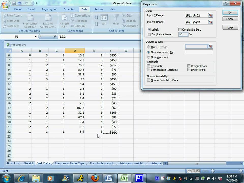 excel 2011 for mac regression analysis